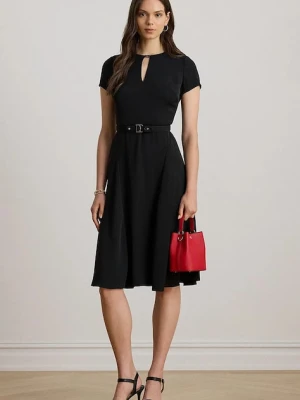 Lauren Ralph Lauren sukienka kolor czarny mini rozkloszowana 200973369