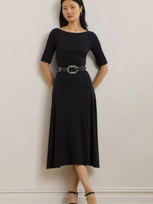 Lauren Ralph Lauren sukienka kolor czarny mini rozkloszowana 200973599
