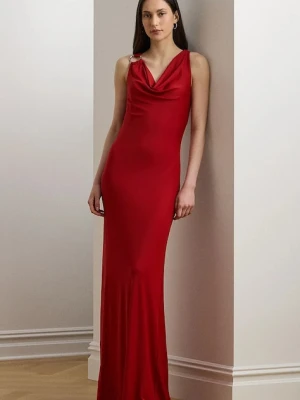 Lauren Ralph Lauren sukienka kolor czerwony maxi dopasowana 253971057