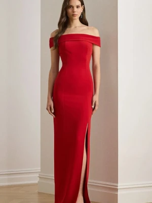 Lauren Ralph Lauren sukienka kolor czerwony maxi dopasowana 253982109