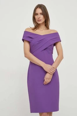 Lauren Ralph Lauren sukienka kolor fioletowy mini dopasowanaCHEAPER