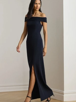Lauren Ralph Lauren sukienka kolor granatowy maxi dopasowana 253982109