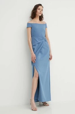 Lauren Ralph Lauren sukienka kolor niebieski maxi prosta