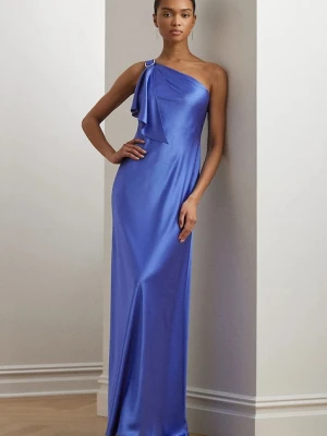 Lauren Ralph Lauren sukienka kolor niebieski maxi rozkloszowana 253909454
