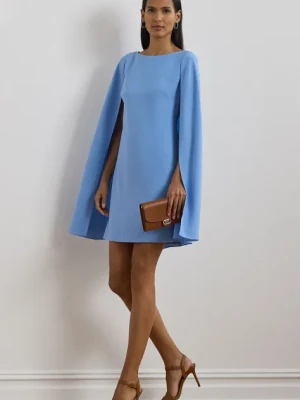 Lauren Ralph Lauren sukienka kolor niebieski mini prosta 253855210