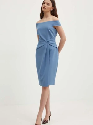 Lauren Ralph Lauren sukienka kolor niebieski mini prosta