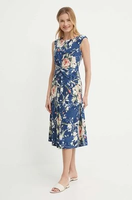 Lauren Ralph Lauren sukienka kolor niebieski mini rozkloszowana 250933491