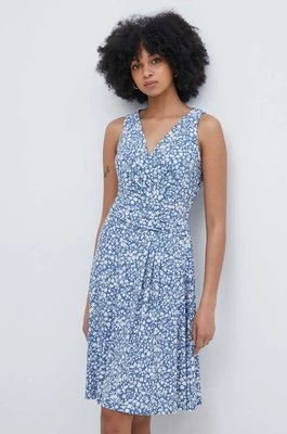 Lauren Ralph Lauren sukienka kolor niebieski mini rozkloszowana 250933494