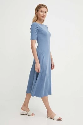 Lauren Ralph Lauren sukienka kolor niebieski mini rozkloszowana
