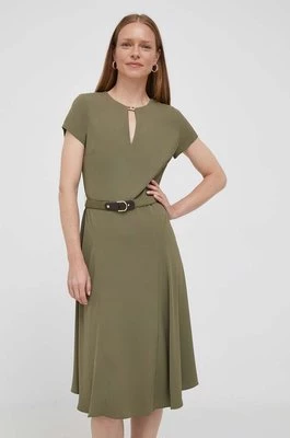 Lauren Ralph Lauren sukienka kolor zielony mini rozkloszowana