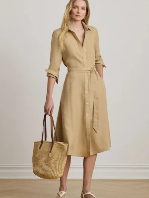 Lauren Ralph Lauren sukienka koszulowa lniana