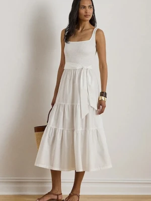 Lauren Ralph Lauren sukienka rozkloszowana bawełniana