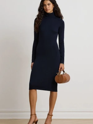 Lauren Ralph Lauren sukienka wełniana granatowy