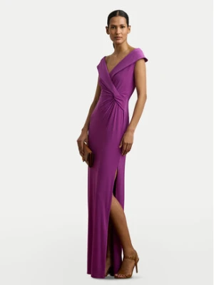 LAUREN RALPH LAUREN Sukienka wieczorowa 253863940025 Fioletowy Slim Fit