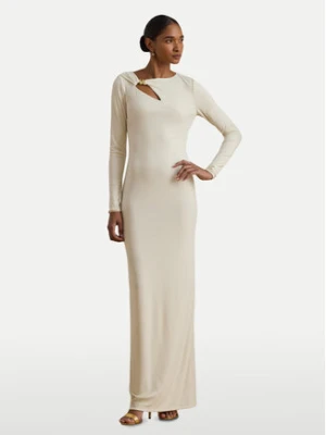 LAUREN RALPH LAUREN Sukienka wieczorowa 253P03589002 Écru Slim Fit