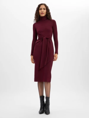 Lauren Ralph Lauren sukienka z dzianiny Kobiety Prążki czerwony