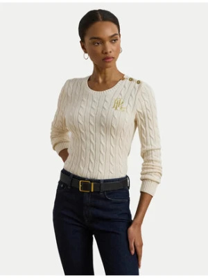 Lauren Ralph Lauren Sweter 200932223002 Écru Slim Fit