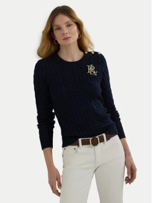 LAUREN RALPH LAUREN Sweter 200932223003 Granatowy Regular Fit