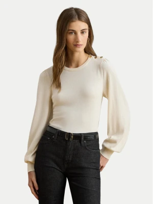 LAUREN RALPH LAUREN Sweter 200980974002 Kremowy Relaxed Fit