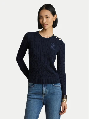 LAUREN RALPH LAUREN Sweter 200P14039002 Granatowy Regular Fit