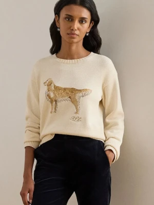 Lauren Ralph Lauren sweter bawełniany damski kolor beżowy 200P02074