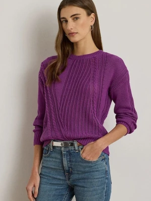 Lauren Ralph Lauren sweter bawełniany damski kolor fioletowy 200971433