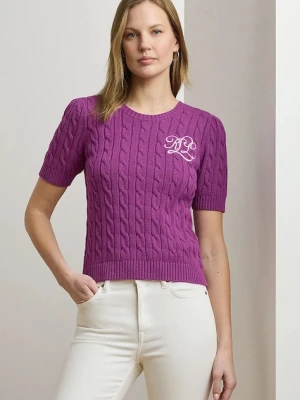 Lauren Ralph Lauren sweter bawełniany damski kolor fioletowy 200976989