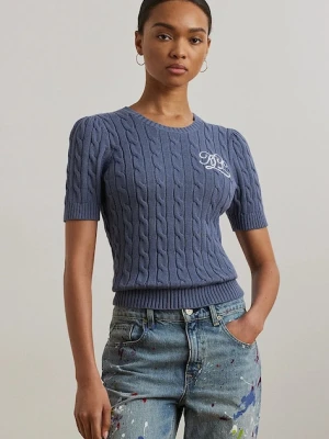 Lauren Ralph Lauren sweter bawełniany damski kolor granatowy 200976989