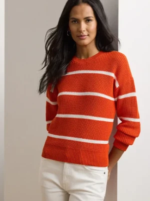 Lauren Ralph Lauren sweter bawełniany damski kolor pomarańczowy 200957513