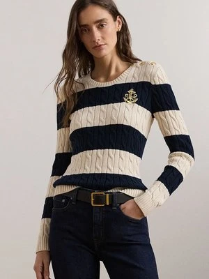 Lauren Ralph Lauren sweter bawełniany kolor beżowy 200957480