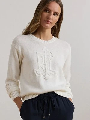 Lauren Ralph Lauren sweter bawełniany kolor biały 200957565