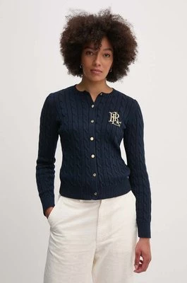 Lauren Ralph Lauren sweter bawełniany kolor granatowy