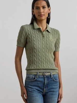 Lauren Ralph Lauren sweter bawełniany kolor zielony