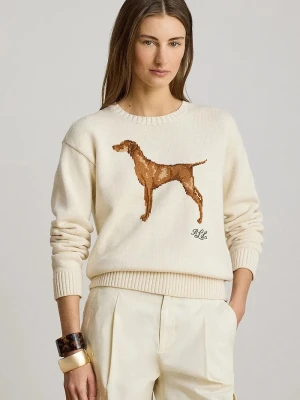 Lauren Ralph Lauren sweter damski bawełniany beżowy