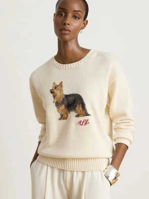 Lauren Ralph Lauren sweter damski bawełniany beżowy