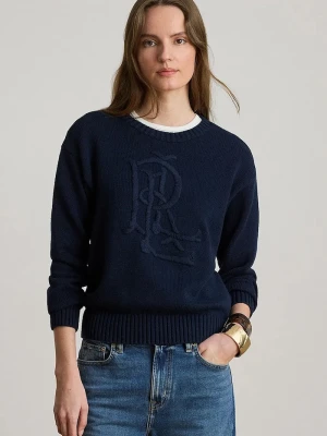 Lauren Ralph Lauren sweter damski bawełniany granatowy