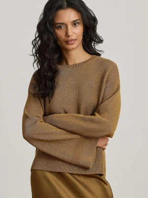 Lauren Ralph Lauren sweter damski z bawełną brązowy