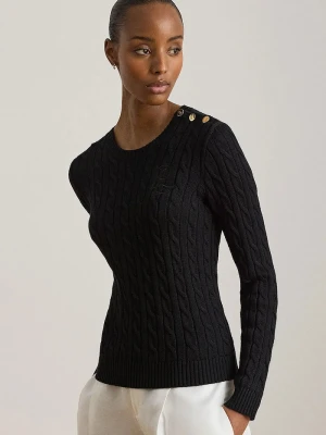 Lauren Ralph Lauren sweter damski z bawełną czarny