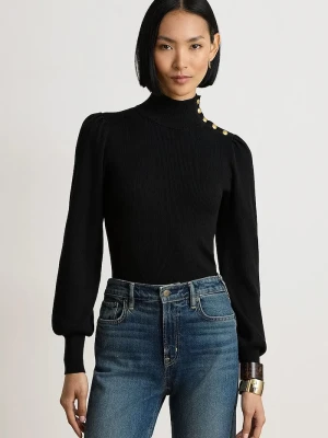 Lauren Ralph Lauren sweter damski z bawełną czarny