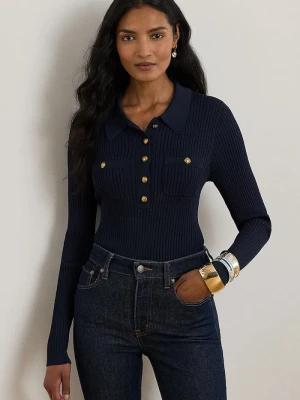 Lauren Ralph Lauren sweter damski z wiskozą granatowy
