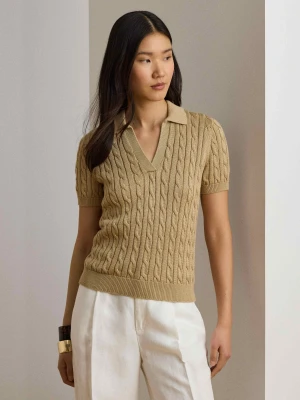 LAUREN RALPH LAUREN Sweter Hilean | Slim Fit beżowy
