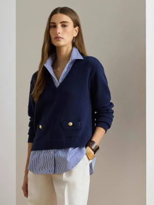 LAUREN RALPH LAUREN Sweter | Relaxed fit granatowy