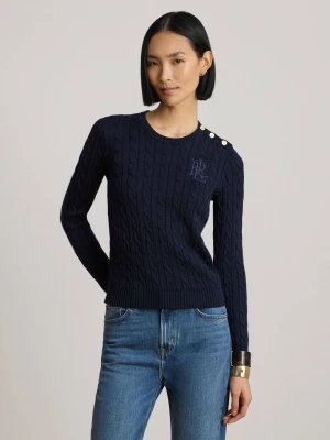 LAUREN RALPH LAUREN Sweter | Slim Fit granatowy