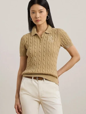 Lauren Ralph Lauren sweter z krótkim rękawem damski bawełniany