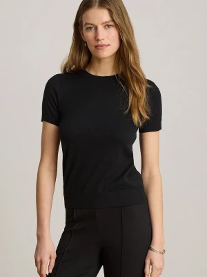 Lauren Ralph Lauren sweter z krótkim rękawem damski z modalem czarny