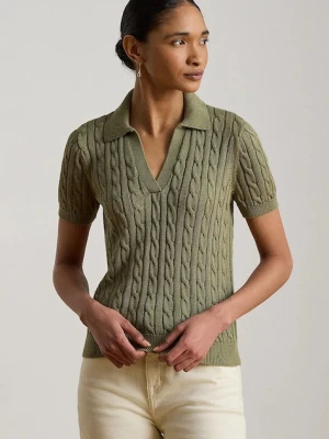 Lauren Ralph Lauren sweter z krótkim rękawem damski z wiskozą