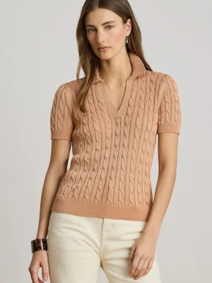 Lauren Ralph Lauren sweter z krótkim rękawem damski z wiskozą