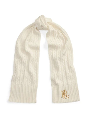 Lauren Ralph Lauren szalik damski z dodatkiem wełny beżowy