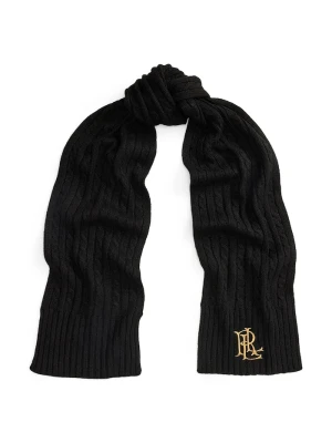 Lauren Ralph Lauren szalik damski z dodatkiem wełny czarny