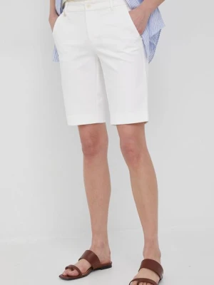 Lauren Ralph Lauren szorty 200661653003 damskie kolor biały gładkie medium waist